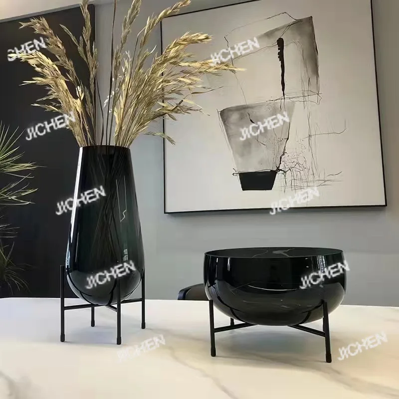 

Современная элегантная глазурованная фруктовница в стиле лайт-люкс, простая декоративная ваза для дома, гостиной, обеденного или журнального столика, высококачественный элемент декора.