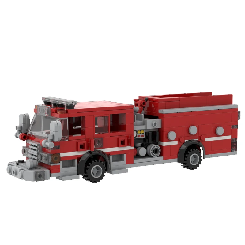 

MOC Building blocks Toy Ambulance Fire Engine Model series Creative assembly toy set Holiday gift boy birthday