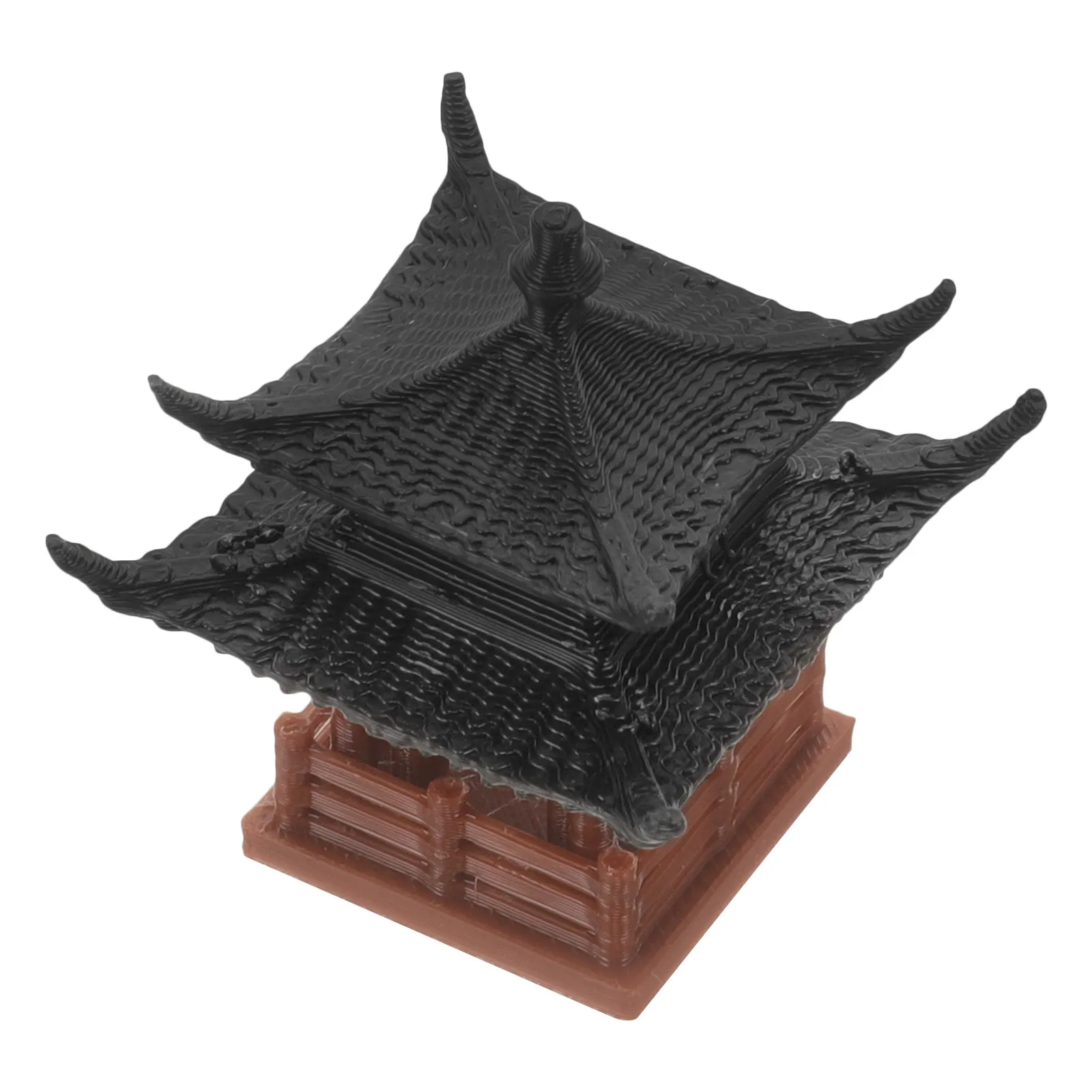 Plastic Mini Pavilion Statue Decor Realistic Fine Workmanship for Indoor Outdoor Balcony Yard Bonsai Succulent Micro Garden