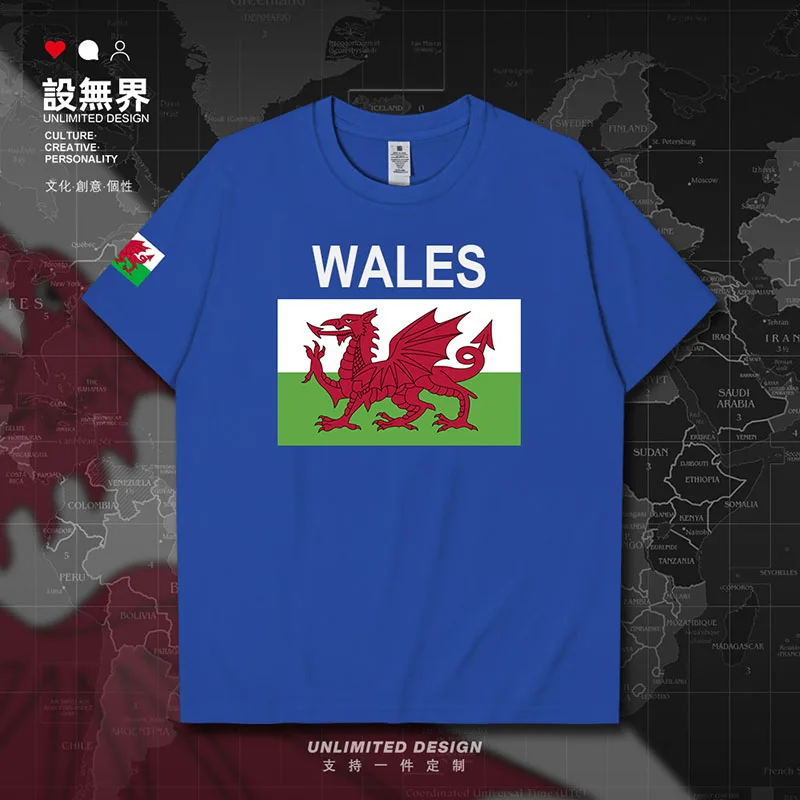 Wales Cymru Welsh WLS UK  mens t shirt fashion gyms cotton streetwear new printed tracksuit shirts tops white summer clothes