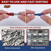 A24F-Nut And Bolt Thread Checker - 26PCS(14 Inch & 12 Metric) Identifier Gauge Set Bolt Sizing Gauges