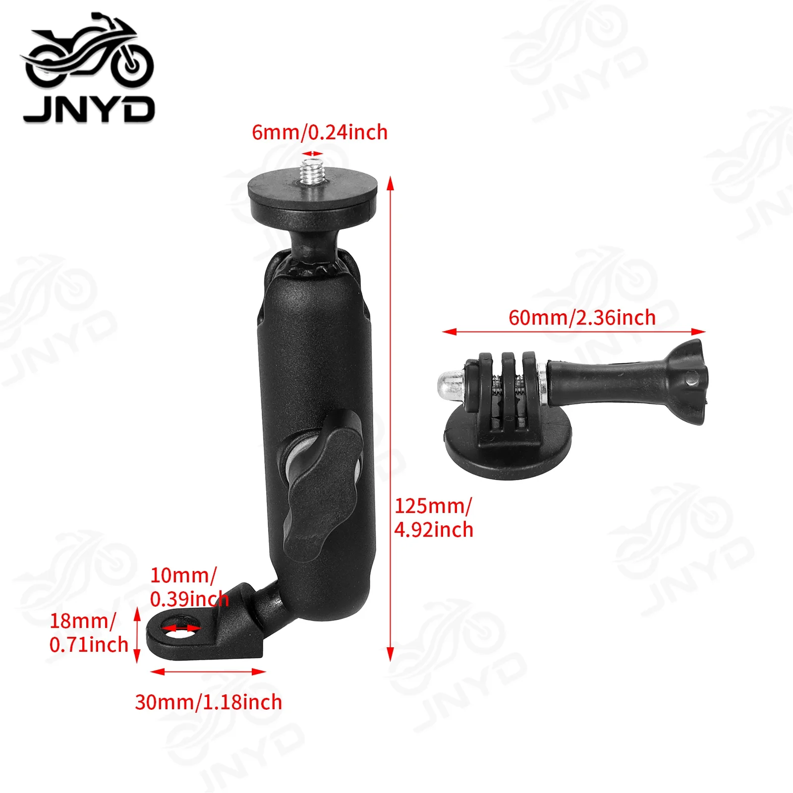 JNYD Motorcycle Bicycle Camera Holder Handlebar Mirror Mount Bike Bracket for GoPro Hero Insta360 DJI Osmo Action Cam