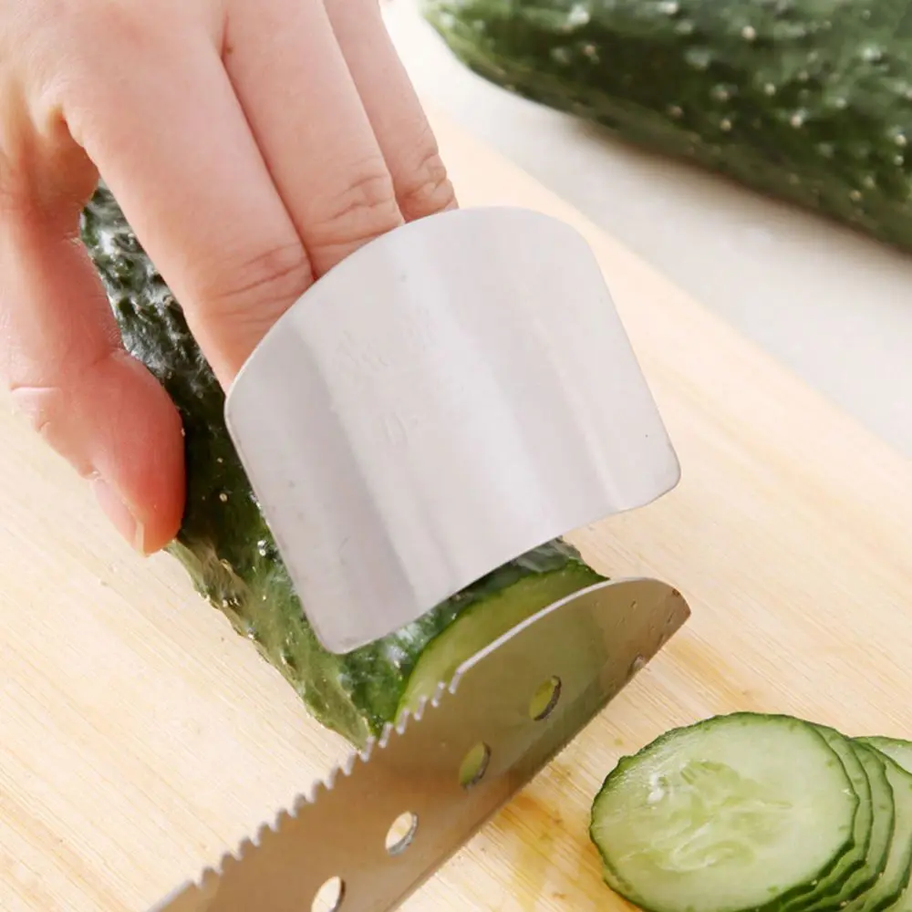 Stainless Steel Finger Guard For Cutting Vegetables Anti Cut Finger Protector Safe Slicing Shield Kitchen Cooking Gadget