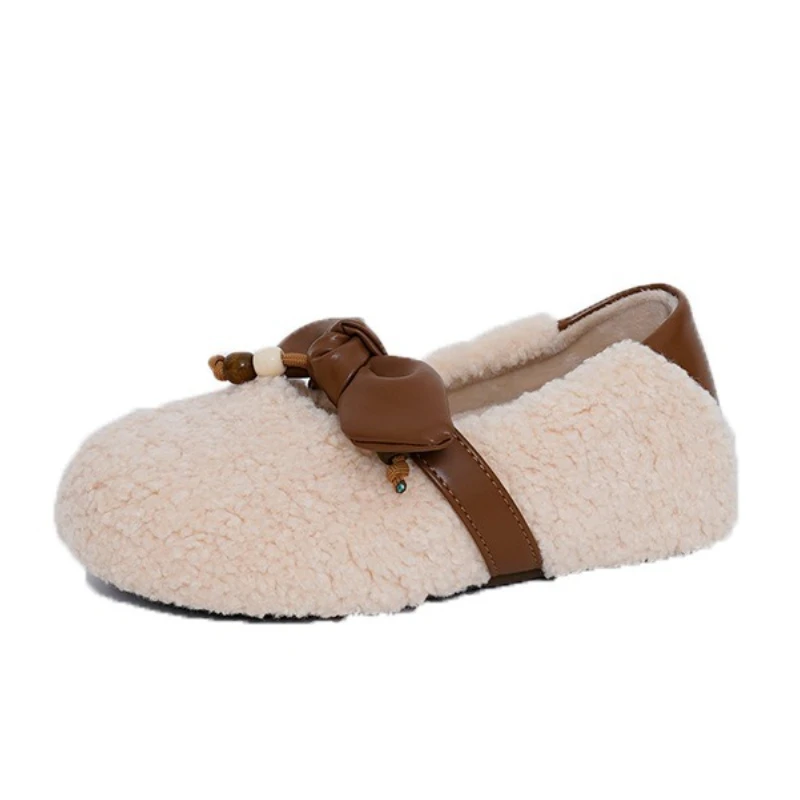 CICIYANG رقيق أحذية النساء 2025 الخريف والشتاء جديد حذاء مسطح غير رسمي ماري جين الإناث الانزلاق على كسول الرجعية المتسكعون النساء