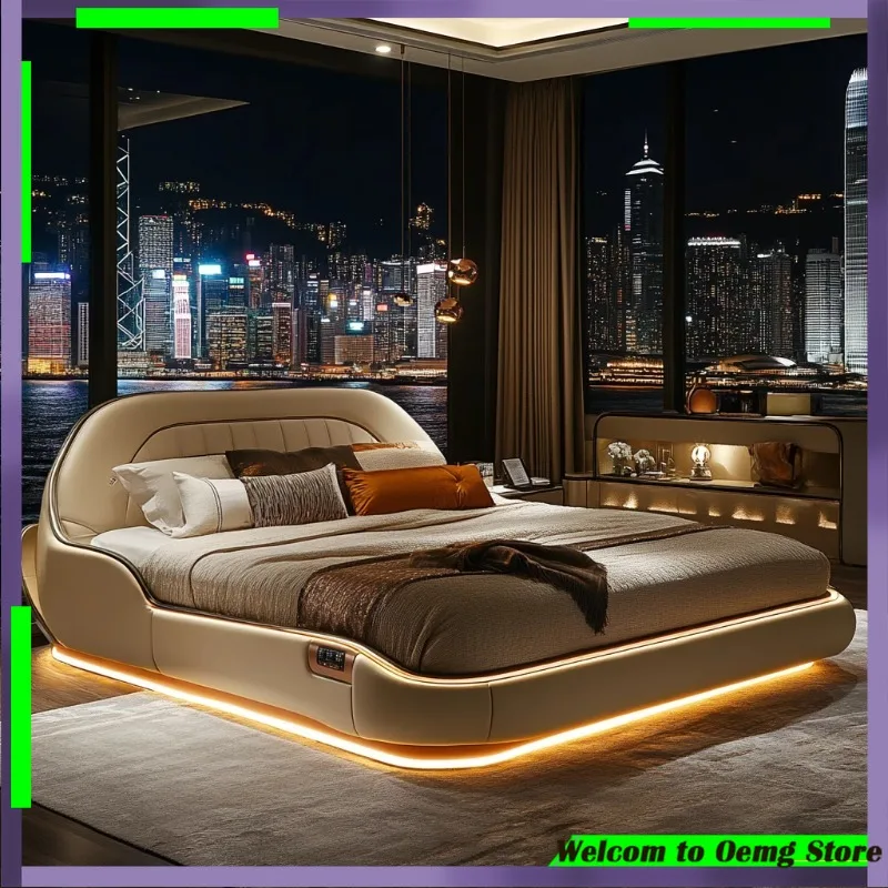 Cabecero De cama De lujo Queen, conjunto De marco De Cama Transformr Sleep Spaceto, Camas De Retiro acogedoras, Cama De Dormitorio, decoración del hogar