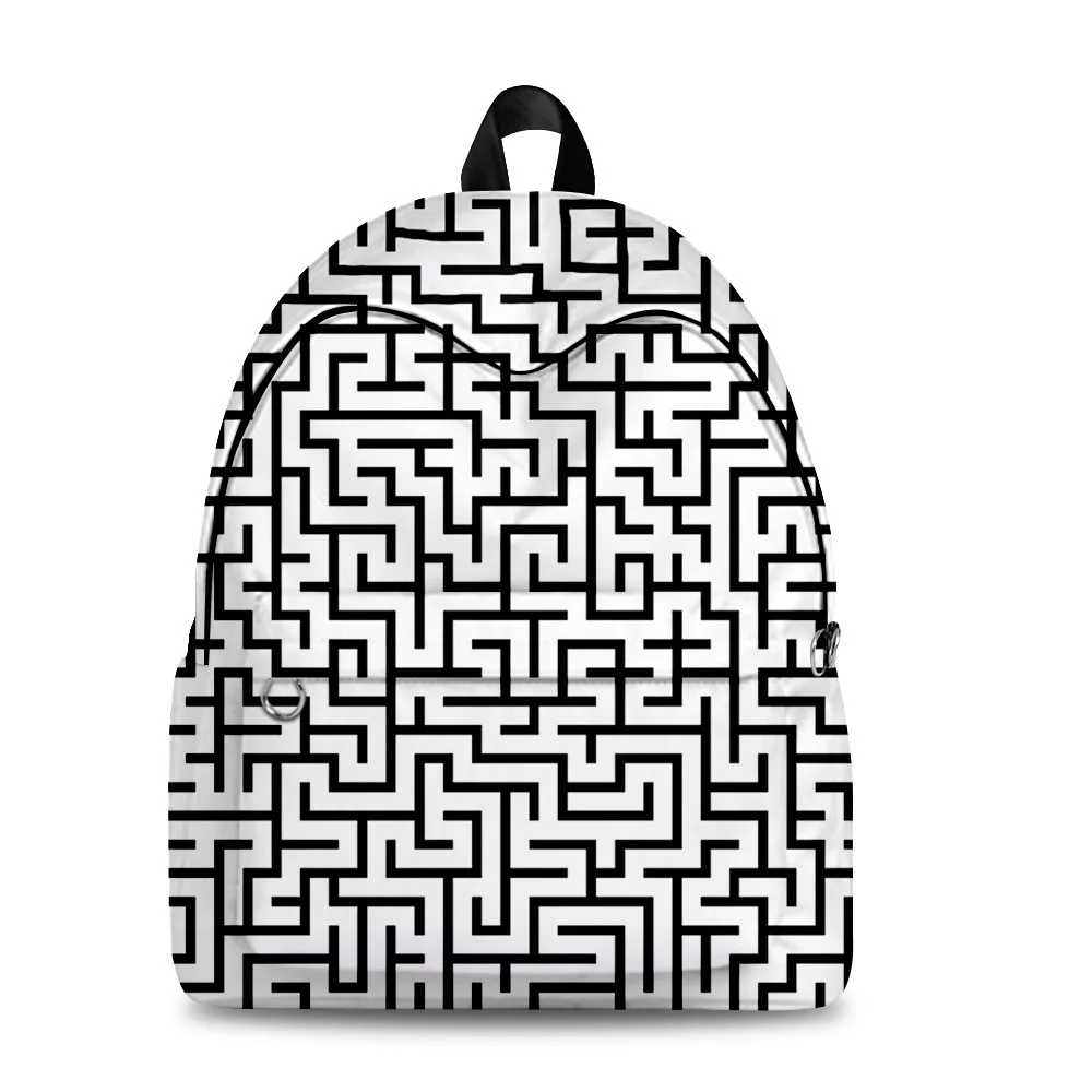 

Trendy Youthful Maze pattern Student School Bags Notebook Backpacks 3D Print Oxford Waterproof Boys/Girls Funny Travel Bags