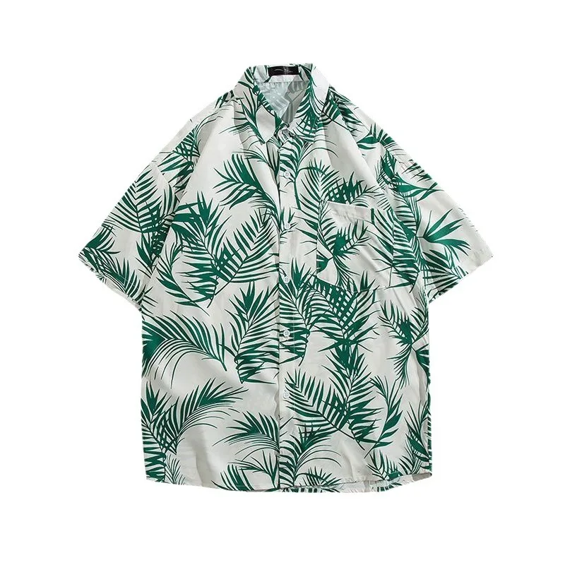 Hawaiian Heren Shirt Koreaanse Populaire Kleding T-Shirts Voor Heren Korte Mouwen Oversized Shirt Zomer Heren Overhemd