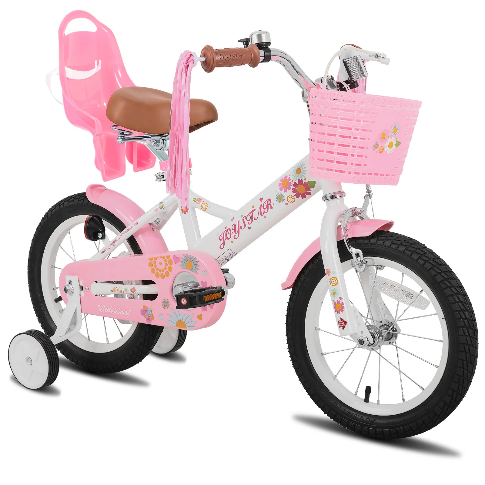 

JOYSTAR Kids Bike for Ages 2-7 Years kids, 12 14 16 Inch Girls Bikes with Doll Seat & Streamers, Boys Bike with Flag & Plate