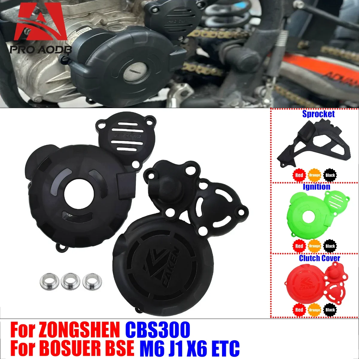 

For ZONGSHEN Motocross CBS300 For BOSUER BSE M6 J1 X6 High-Quality Magnetic Motor Clutch Driver Sprocket Engine Protection Cover