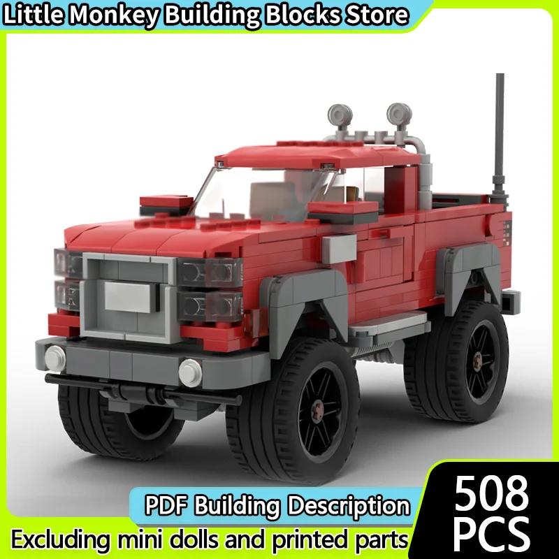 

Speed Racing Car Model MOC Building Bricks Rebel Pickup Truck Modular Technology Children Holiday Gifts Assemble Toys Suit