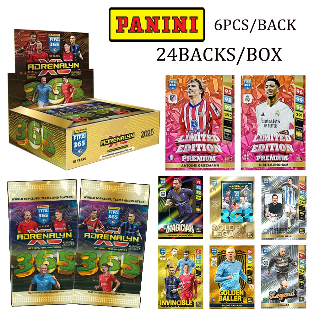 Panini 2025 365 Collectible Cards FIFA Bright Gold Card Signature card Soccer Boys Holiday Gifts Refraction flash Blind box