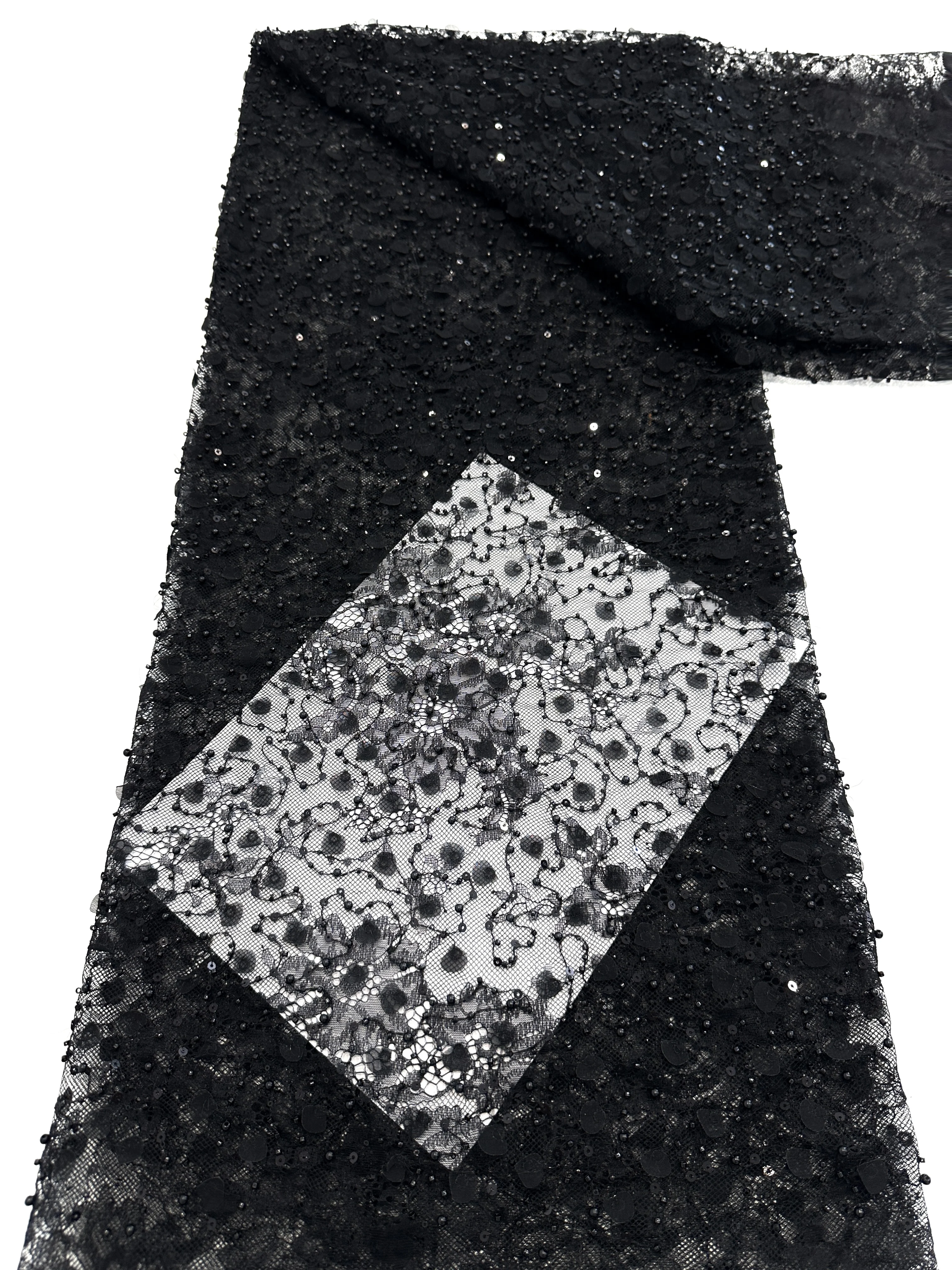 Africano 2025 malha de alta qualidade lantejoulas bordado frisado tule tecidos renda nigeriano para material nupcial costura casamento