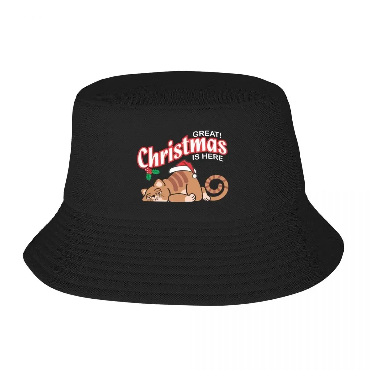 New Christmas To Do List - Christmas Cat Bucket Hat Golf Wear Trucker Hats Rugby Man Hat Women's