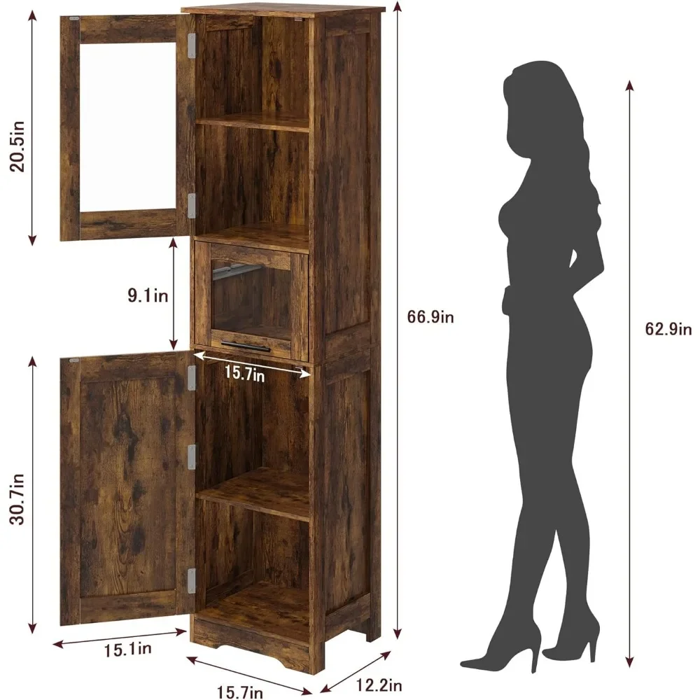 Slim Bathroom Storage Cabinet - 67