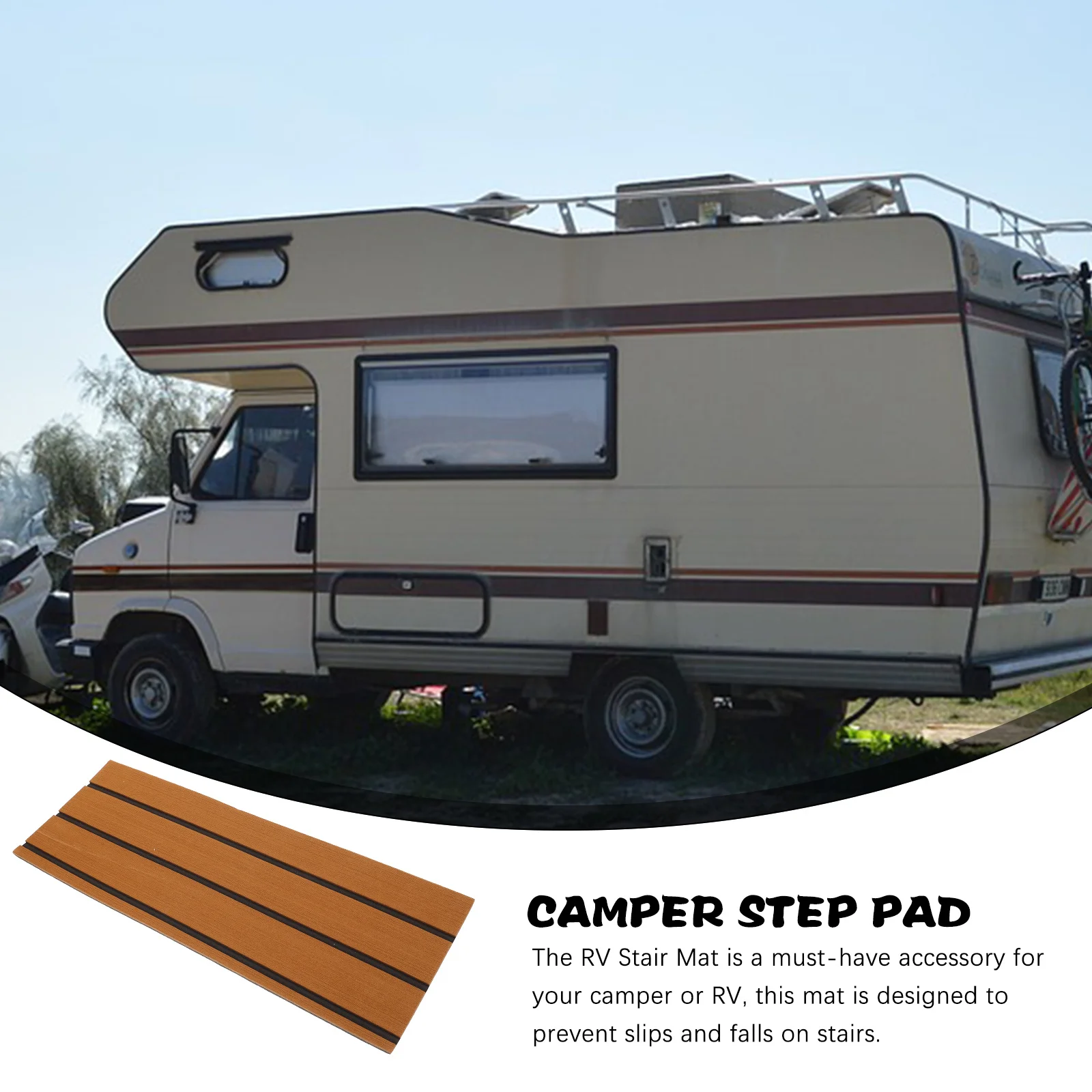 Rv خطوة غطاء مكافحة زلة حصيرة دائم تخييم درج يعامل استبدال أدوات Rv وملحقاتها خطوة تخييم يغطي