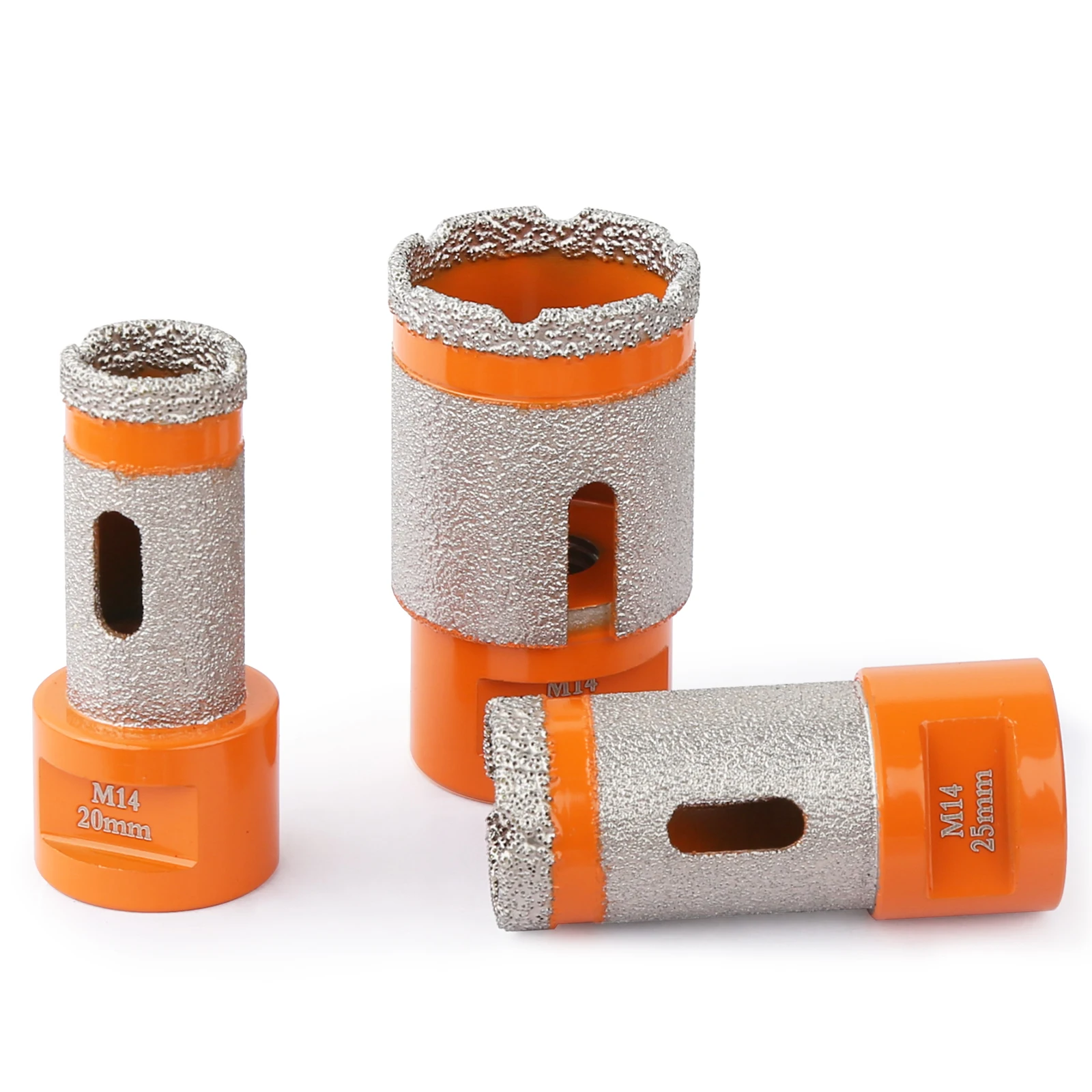 Rosca Vácuo Soldada Diamante Núcleo Seco Bit Dedo Fresador para Telha Cerâmica Granito Mármore Quartz Buraco Saw 20 25 35 mm M14
