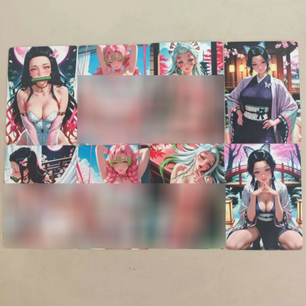 

8Pcs/set Sexy Card Demon Slayer: Kimetsu no Yaiba Kamado Nezuko​ Kochou Shinobu​ Kanroji Mitsuri​ Daki​​ Collection Card 18+