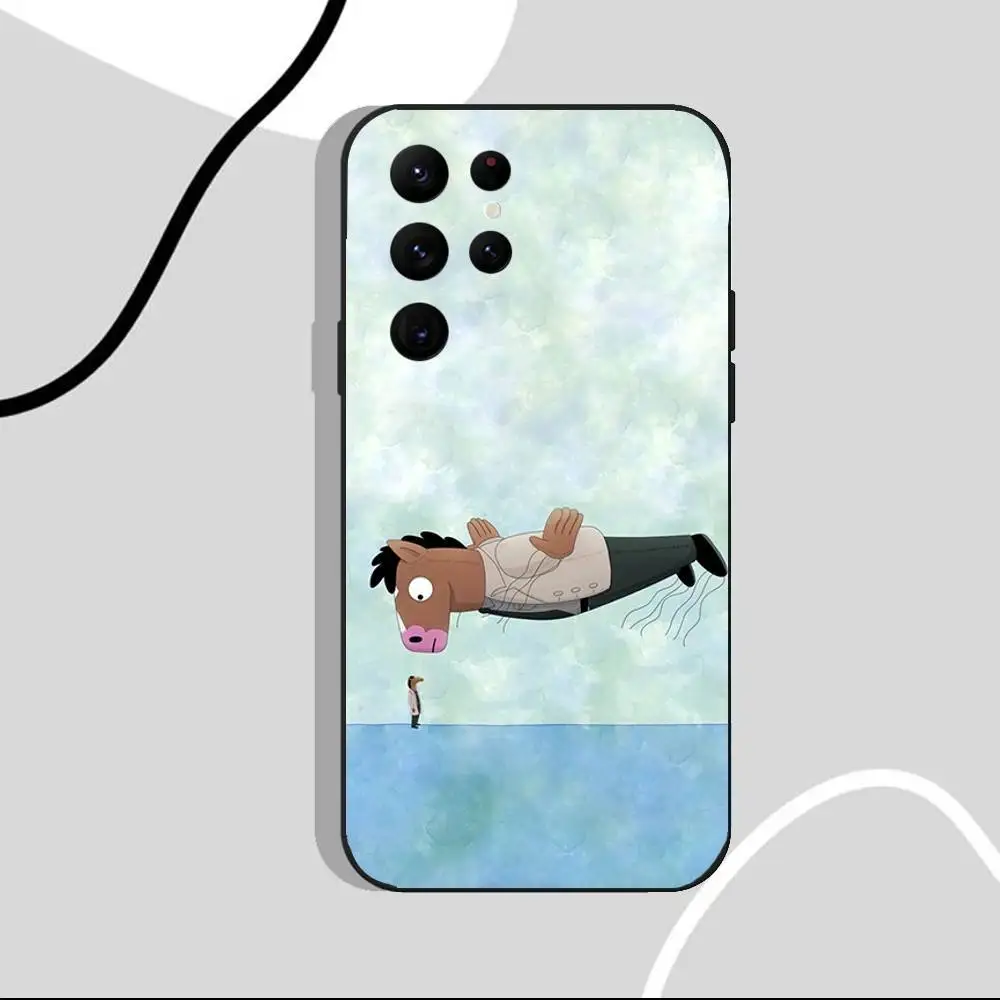 حافظة لهاتف سامسونج S25، S24 Ultra، S20، S30 plus، S22 Plus، S23، Ultra 5G غلاف أسود من السيليكون