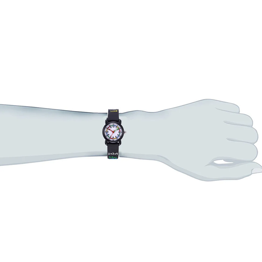 3D Black Waterproof Quartz Wristwatch Waterproof Watch Creative Students Accessories Watch