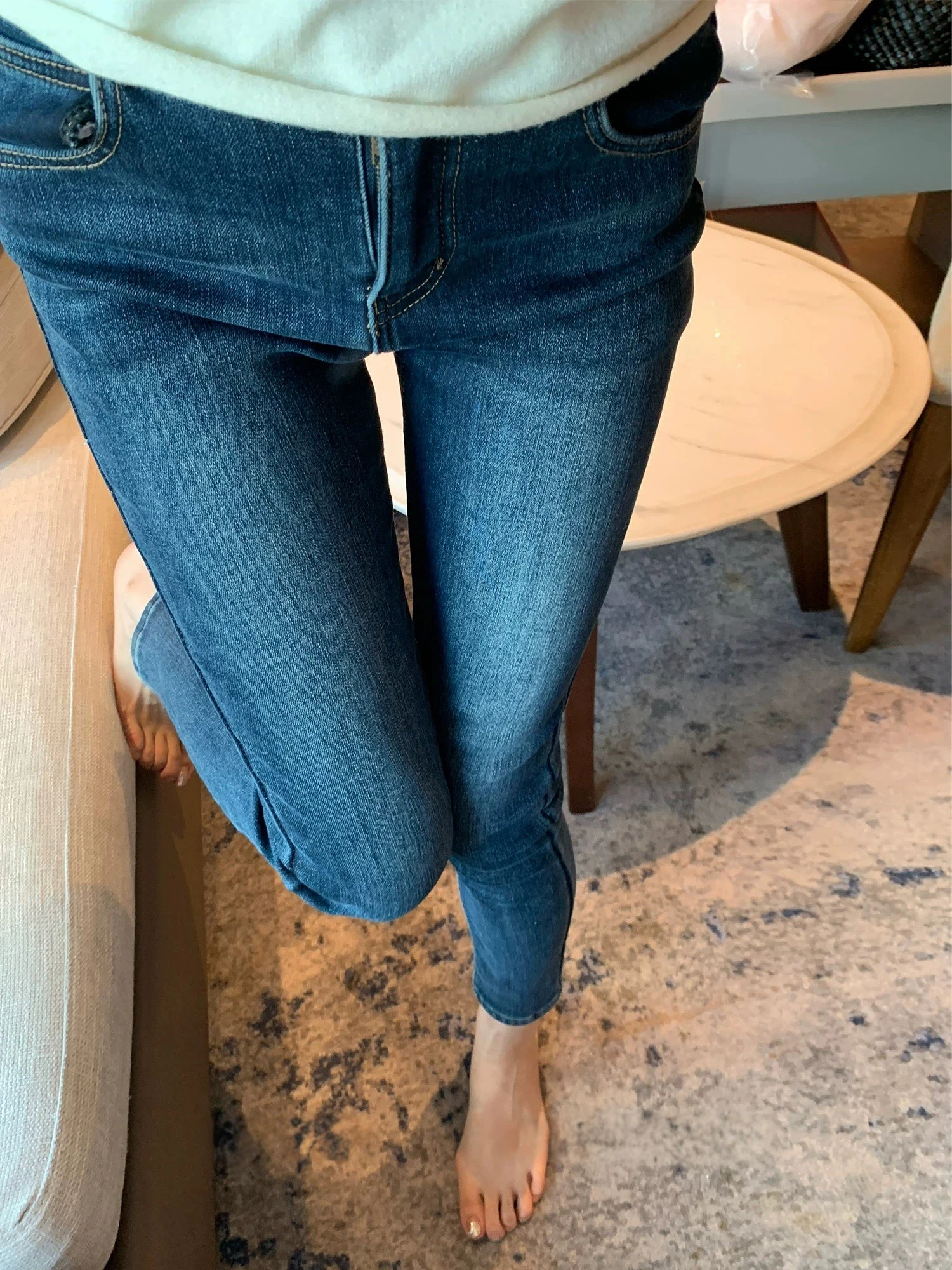 

High Waist Korean Sle Blue Boot Pants Women's Slim Fit Jeans Butt Lifting Beautiful Hip Elastic mid Waist Pencil Pants