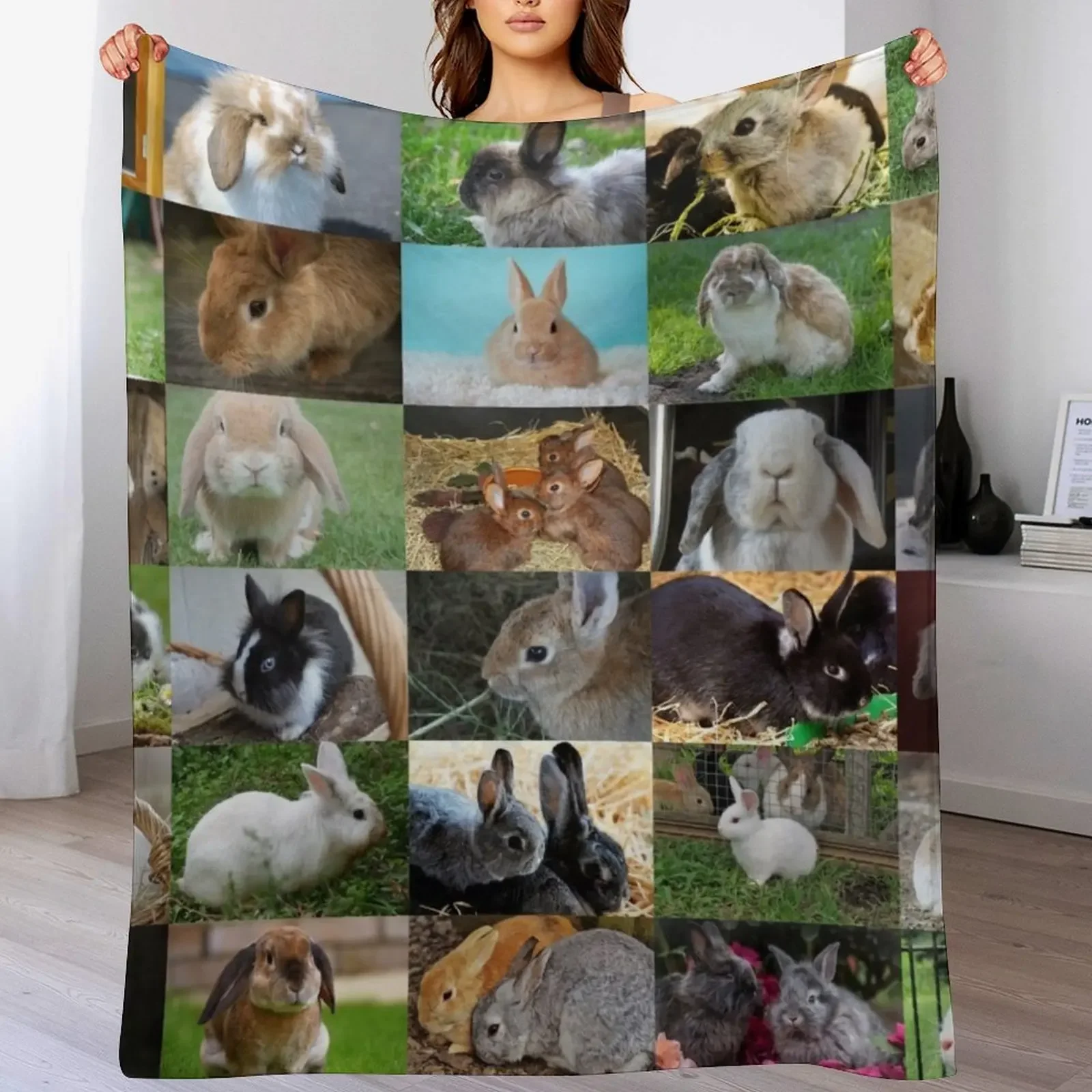 

Rabbits Throw Blanket Shaggy for babies Blankets