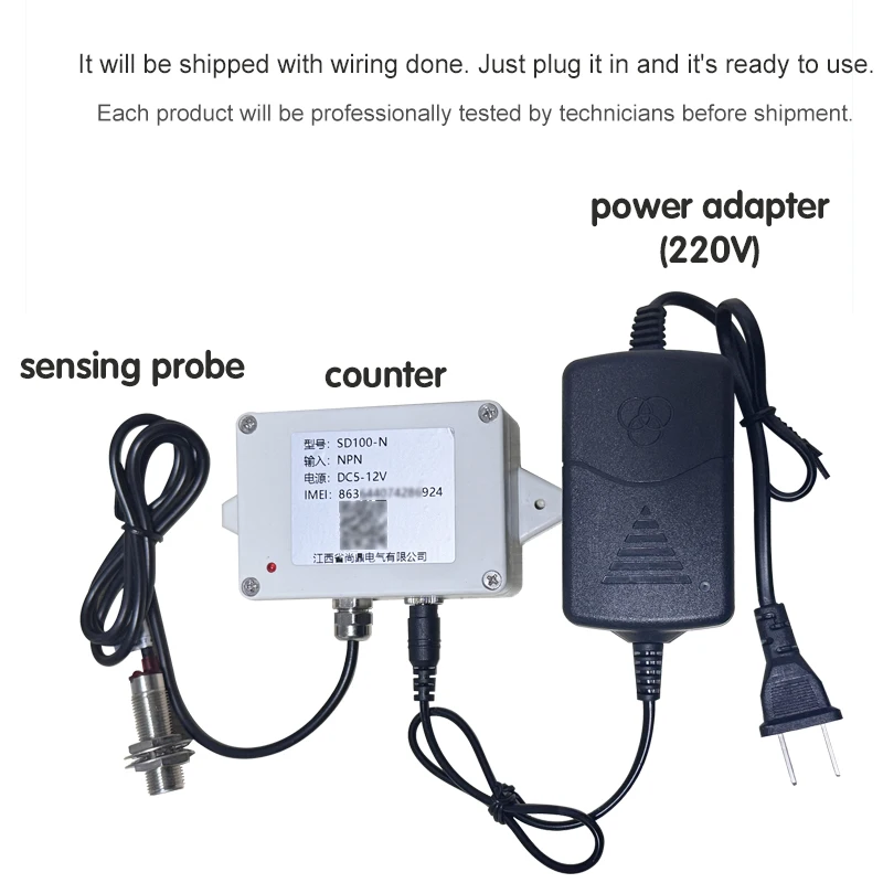2025 Waterproof Counter Without Display. It Can Be Remotely Viewed on Mobile Phones