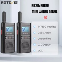 Retevis RB628 Mini Walkie Talkie Rechargeable Walkie-Talkie 2 pcs included PMR446 Long Range Portable Two-way Radios For Hunting