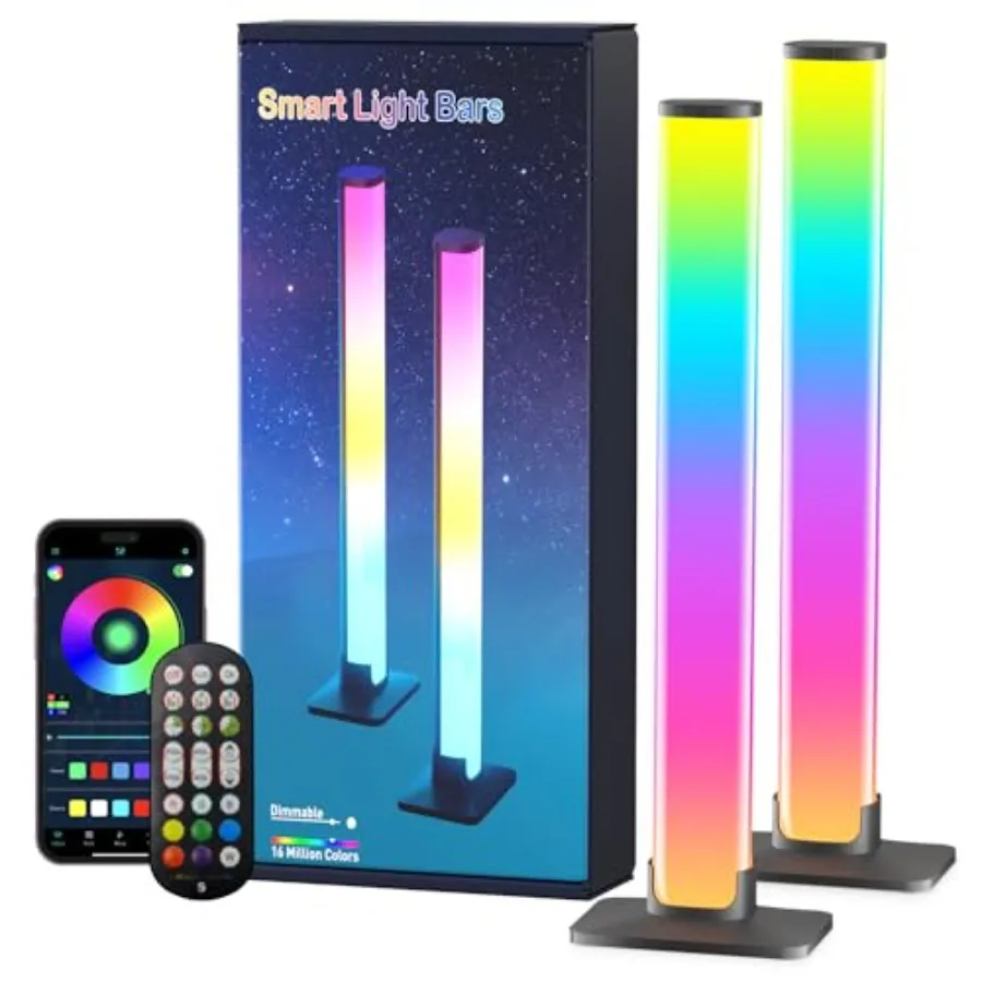 RGB Light Bar, Smart LED Light Bar for Room, 16 Million Colors, Three Control Modes, Dynamic Music Sync Mode, 213 Preset Modes,