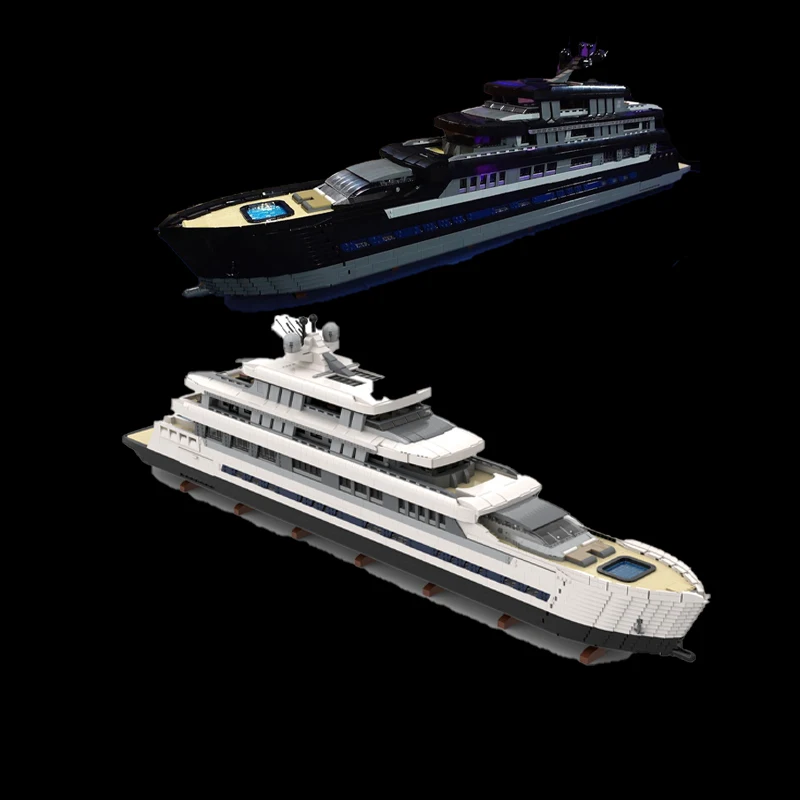 Nuovo prodotto squisito MOC Building Block Modello Grande yacht di lusso Tecnologia Giocattolo modulare per bambini Regalo Set di assemblaggio fai-da-te