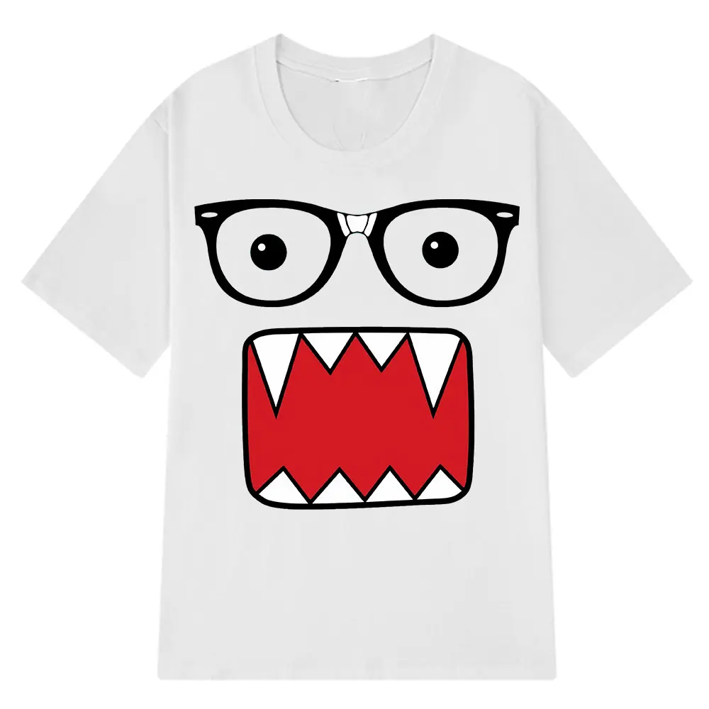 دومو كون مضحك موضة تي شيرت الصيف الرجال 100% القطن تي شيرت غير رسمي Harajuku قصيرة الأكمام المتضخم تنفس تي شيرت