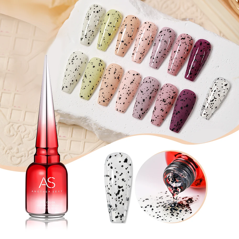 AS Solid Eggshell Gel Polish Semi Permanent Gel Nail Polish Lamp Varnish Soak Off UV Gel Nail Art Manicure Top Coat