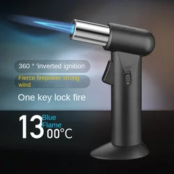 Invertable Locking Welding Gun, 1300 ° High Power Spray Gun, Outdoor Barbecue Baking, Desktop Lighter, Kitchen Windproof Lighter