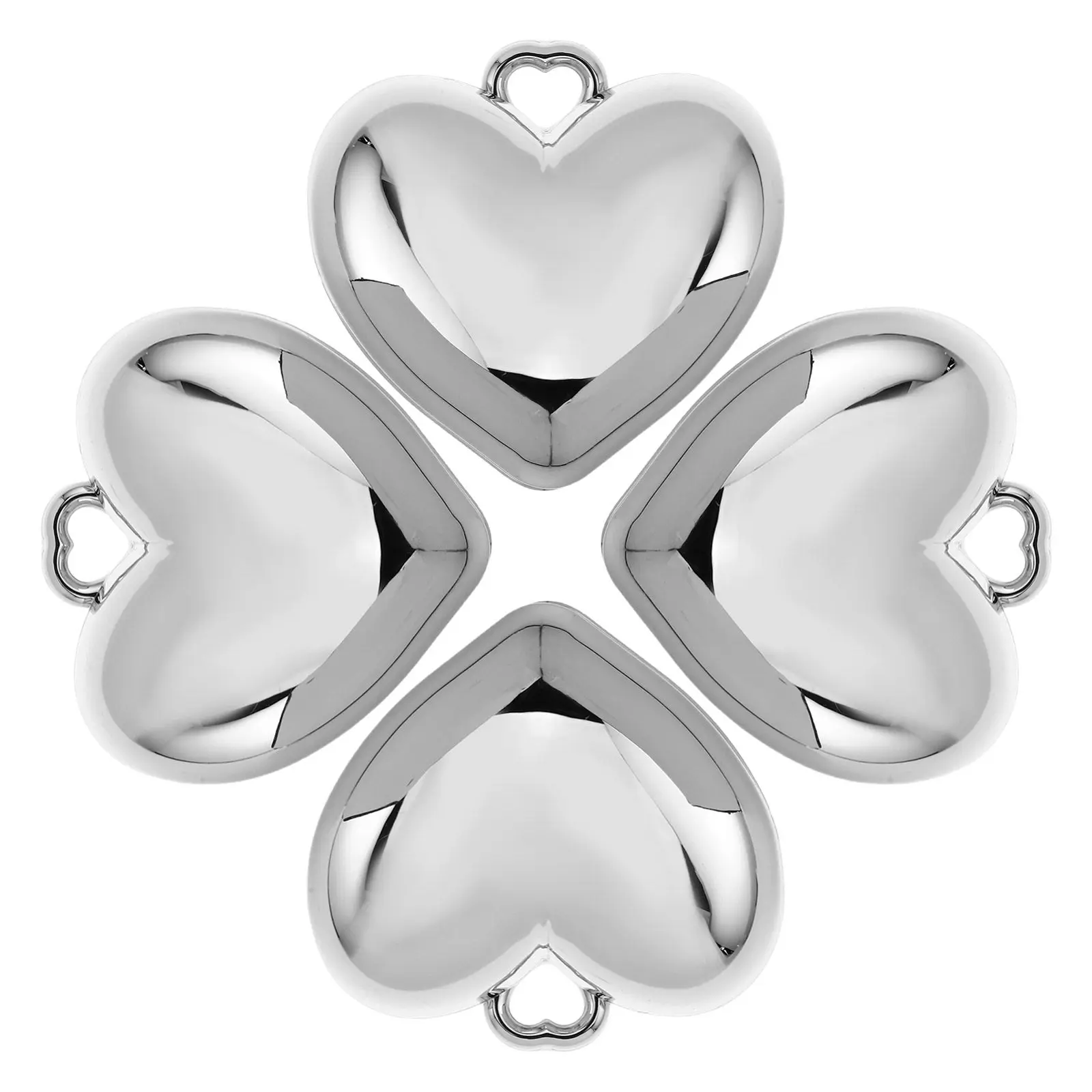 

Набор из 4 многофункциональных органайзеров для макияжа в форме сердца: портативные пустые футляры для пудры, румян, хайлайтера и теней для век, многоразовые