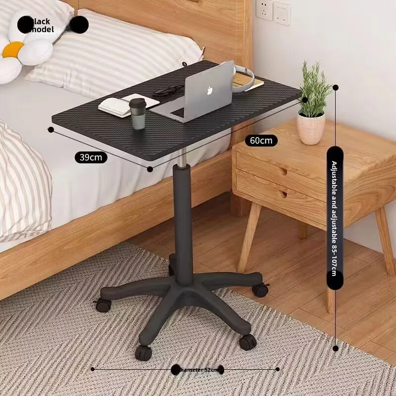 Modern Mobile Adjustable Desk, Dormitory Workstation, Small Bedside Table with Casters