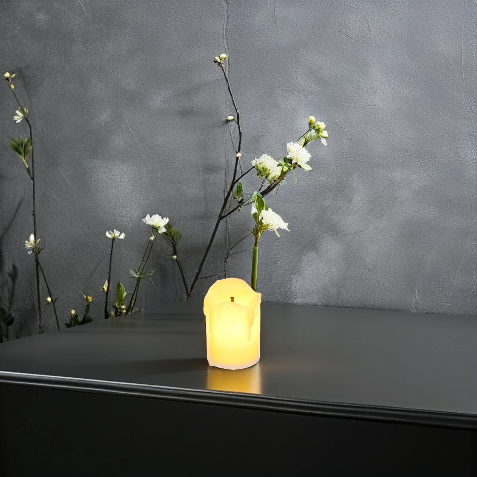 5 قطعة Led الخفقان عديمة اللهب الشموع تعمل ضوء الليل طويل الأمد للمنزل بار مقهى مصابيح ديكور الطرف