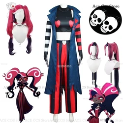 Hasbin Velvette Hotel Cosplay Outfit Costume Wig Earring 3V Vees VVV Halloween Party Demon Carnaval Anime Cosplay Women Clothes