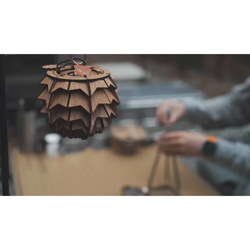 Black Walnut Pine Cone Lampshade Adapted To Goalzero Lamp Outdoor Camping Lantern