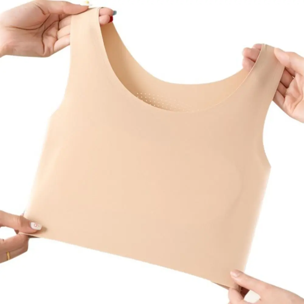 

Basic Ice Silk Wireless Bra Slim Ultra-thin Underwear for Women U Neck Lingerie Girls Seamless Bra Female