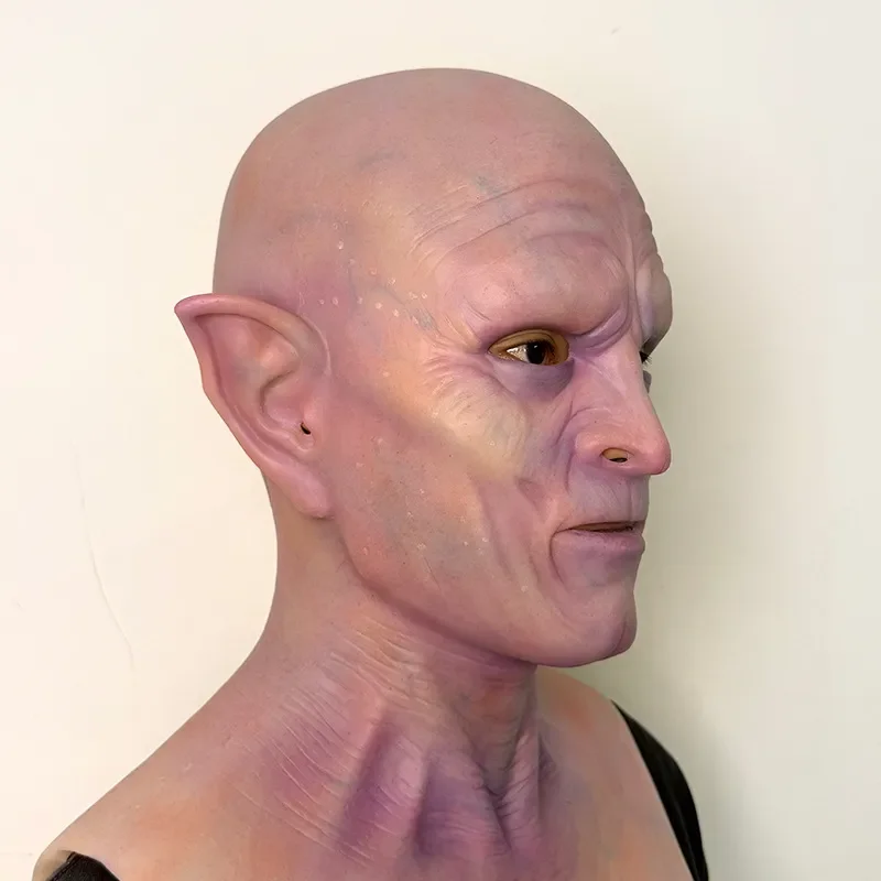 Cross-border Niudun Night King face mask bald old man mask Halloween imitation silicone spot wholesale funny