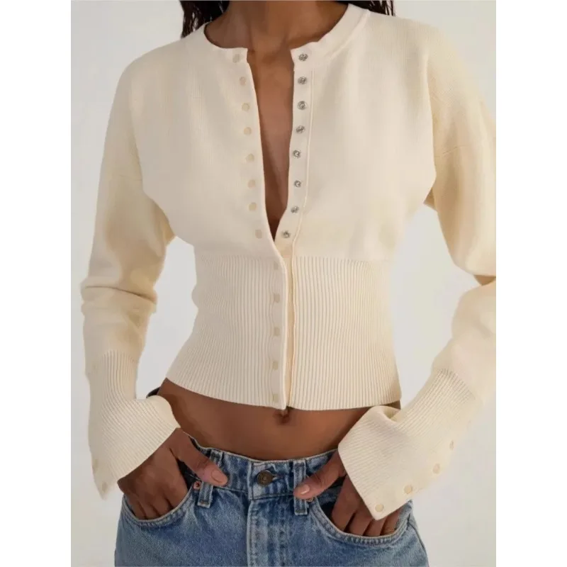 

Slim Cardigans Comfortable Sweater Solid Color Pulls Femmes Winter Clothes Woman Knitted Pullover Casual Simple Style Commuting