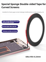 0.23mm Thin Double Sided Mobile Phone Foam Sponge Tape Curved Screen Adhesive LCD Frame Back Cover Repair for Samsung Xiaomi