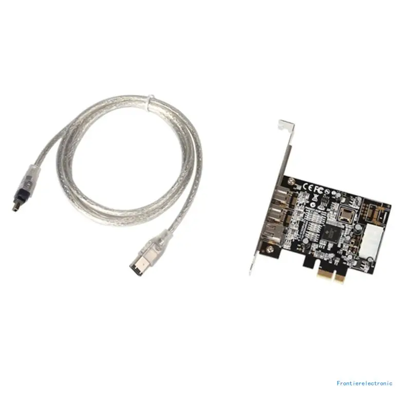 PCIE to 1394 Expansion Card PCIE 1X to 1394 Video Card 1x 1394A 6Pin DropShipping