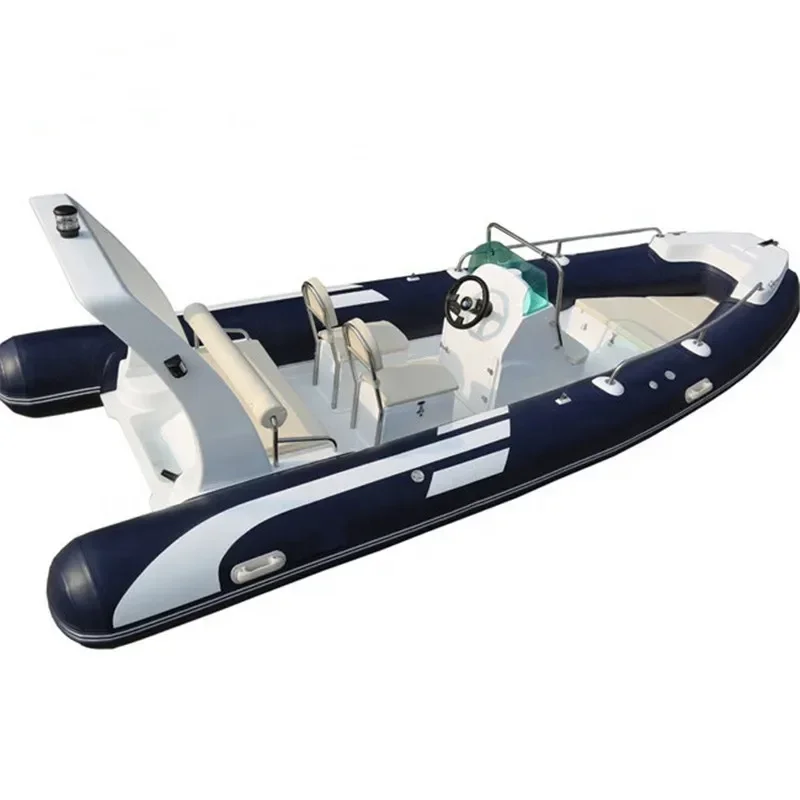 Luxury hypalon 19ft RIB580 Sport Fiberglass RIB boat High Speed Inflatable Boats 5.8M rib inflatable boats from China