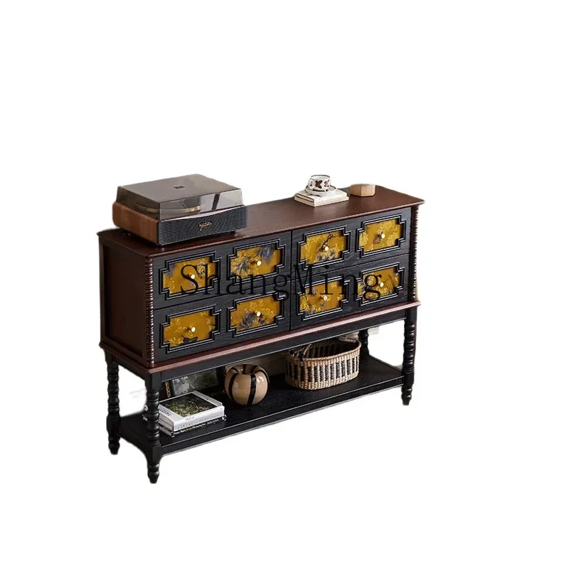 

FG Entrance Cabinet Living Room Counter Storage Side Cabinet Medieval Style