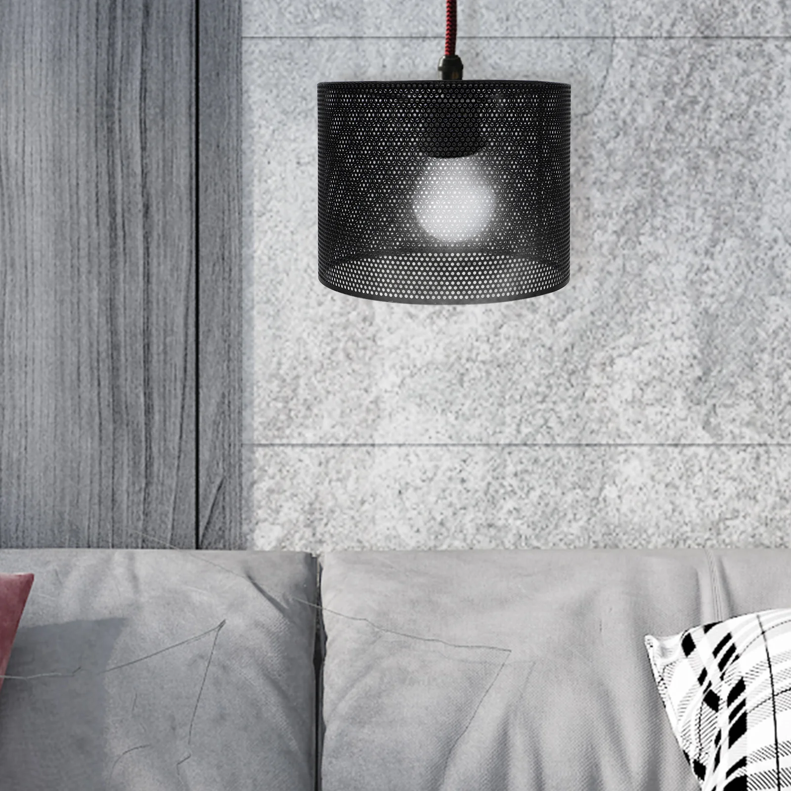 تصميم عاكس الضوء من الحديد المجوف لغرفة النوم وغرفة المعيشة وغطاء مصباح قوي مقاوم للاهتراء وإضاءة المنزل #4