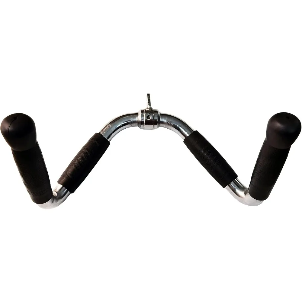 

Lat Cable Machine Attachment Curl Pulldown Barbell Revolving Bar, Multi-Exerciser Cable Attachment, Solid Steel Tricep Press