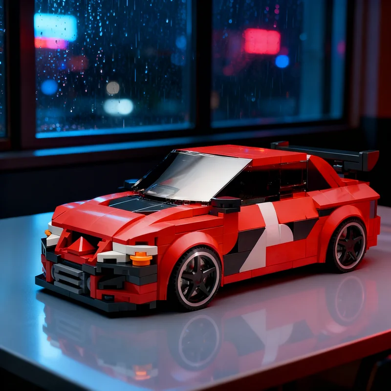 382pcs-moc-sean’s-mitsubishisss-lancer-evo-ix-city-champions-model-building-blocks-toys-construction-christmas-gift-display