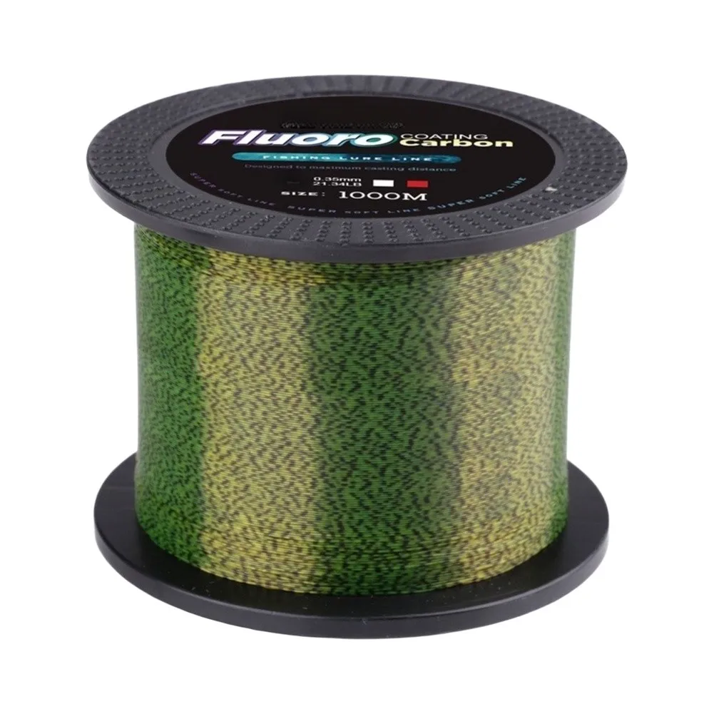 1000M Camouflage Nylon Fishing Line Spool Built for Dependable Performance in Warm and Cool Water Temperature Ranges