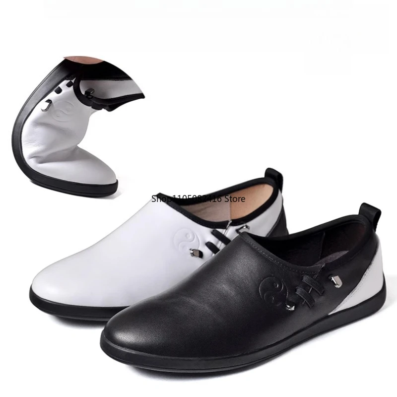 

Обувь из натуральной кожи для кунг-фу, тай-чи, обувь для боевых искусств, спортивные кроссовки из воловьей кожи, мягкая воловья кожа