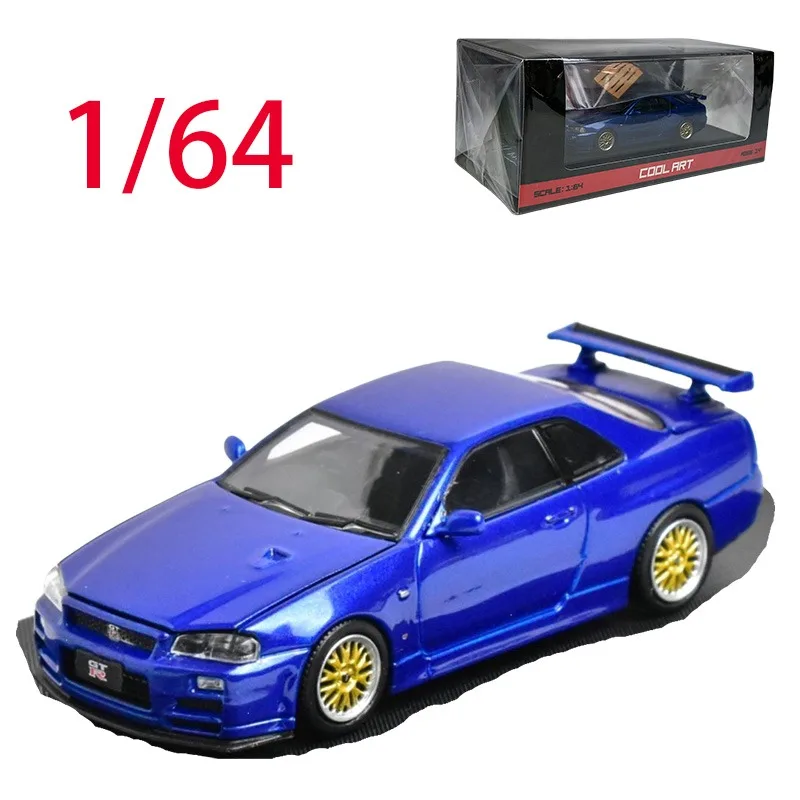

CA Diecast 1/64 Scale Nissan Alloy Car Model Nissan GTR R34 Play Vehicles Toys for Boys Original Box